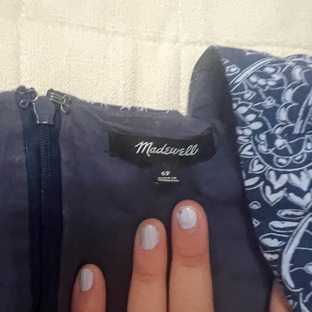 Blue Madewell summer dress 6p